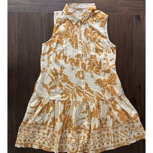 MAYE Corinne Dress Women’s Medium Yellow A-Line Mini Arizona Print